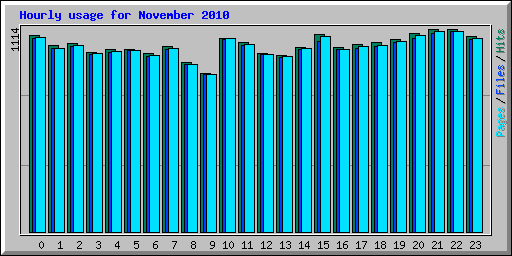 Hourly usage for November 2010