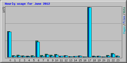 Hourly usage for June 2012