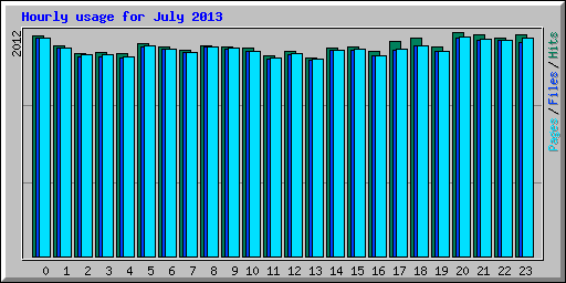 Hourly usage for July 2013