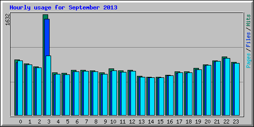 Hourly usage for September 2013