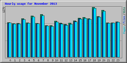 Hourly usage for November 2013