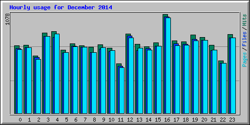 Hourly usage for December 2014