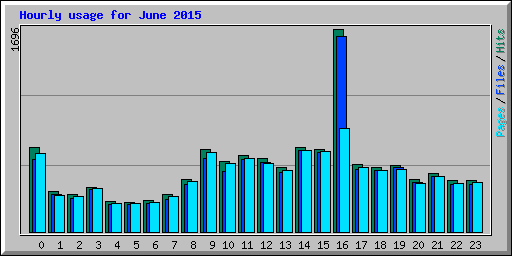 Hourly usage for June 2015