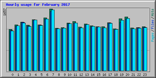 Hourly usage for February 2017
