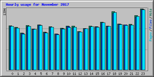 Hourly usage for November 2017