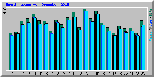 Hourly usage for December 2018