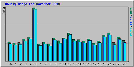 Hourly usage for November 2019