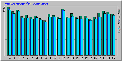 Hourly usage for June 2020