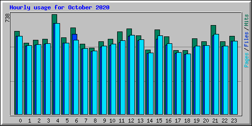 Hourly usage for October 2020