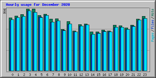 Hourly usage for December 2020